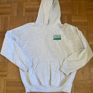 USDA Employee Hooded Hoodie Sweatshirt Embroidered Rare Adult Medium